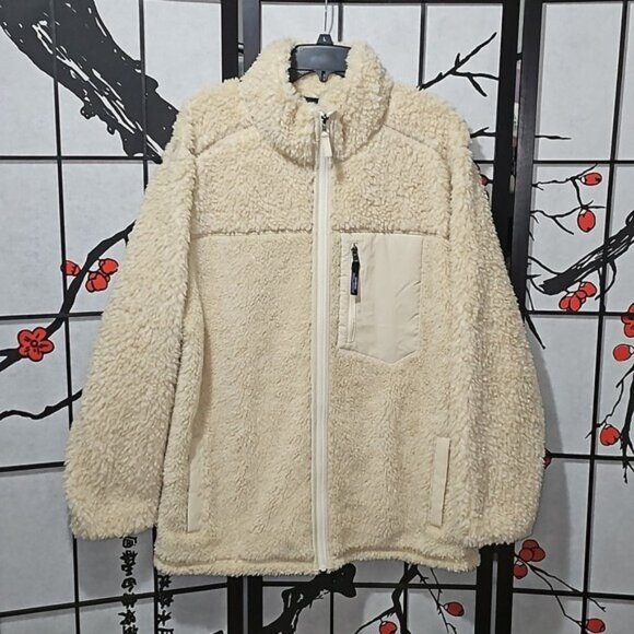 Patagonia Retro-X Cream Sherpa Jacket Coat Size XL New - Picture 2 of 9